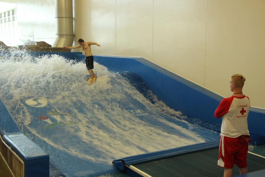 Indoor surfing at the $76 million Williston area Recreation Center, touted as the largest city-owned rec center in the country. It opened in 2014.