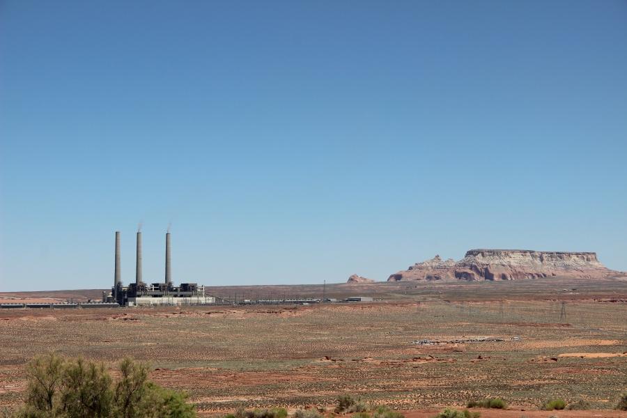 Power plant and sandstone formation