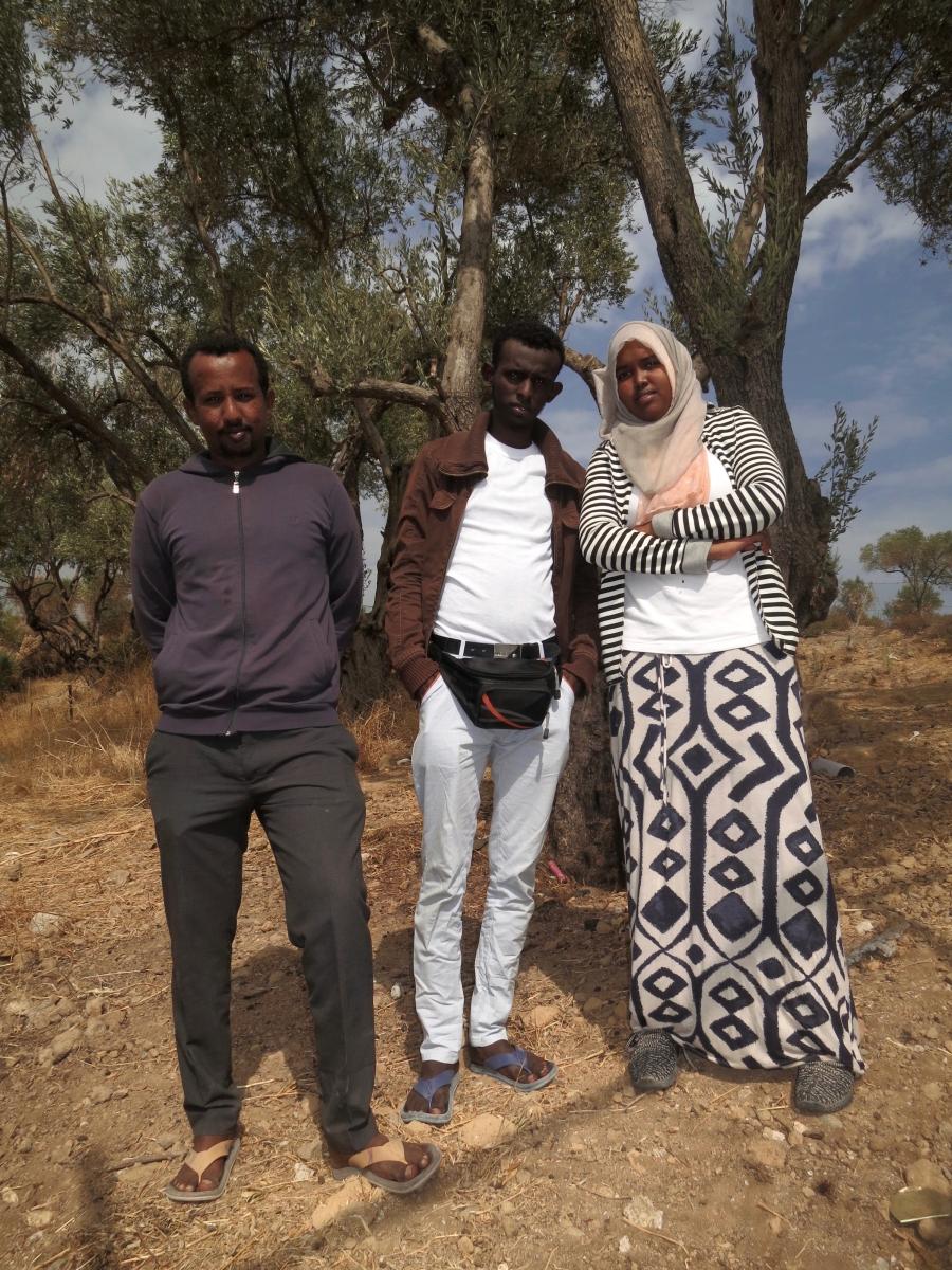 Somali journalists Moria refugee camp