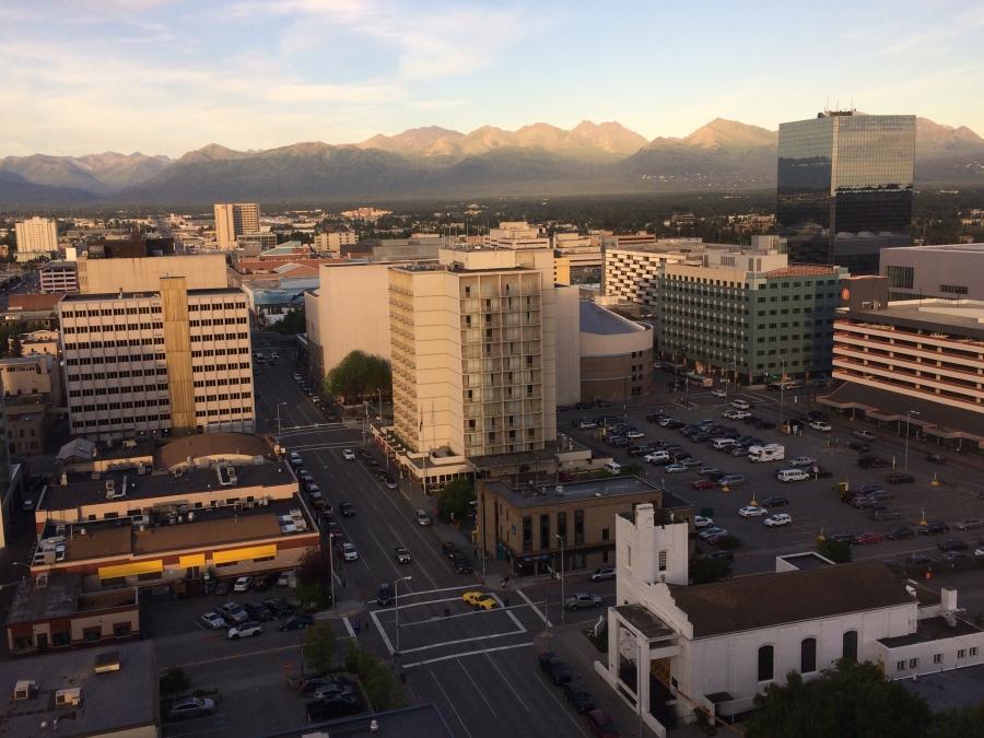 Downtown Anchorage. Alaska’s largest city’s population is estimated to be close to 300,000.