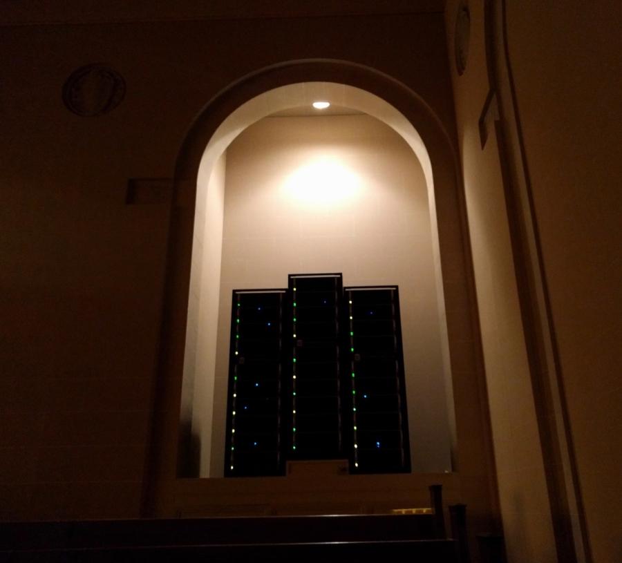 Internet Archive server in its headquarters, in a former church in San Francisco