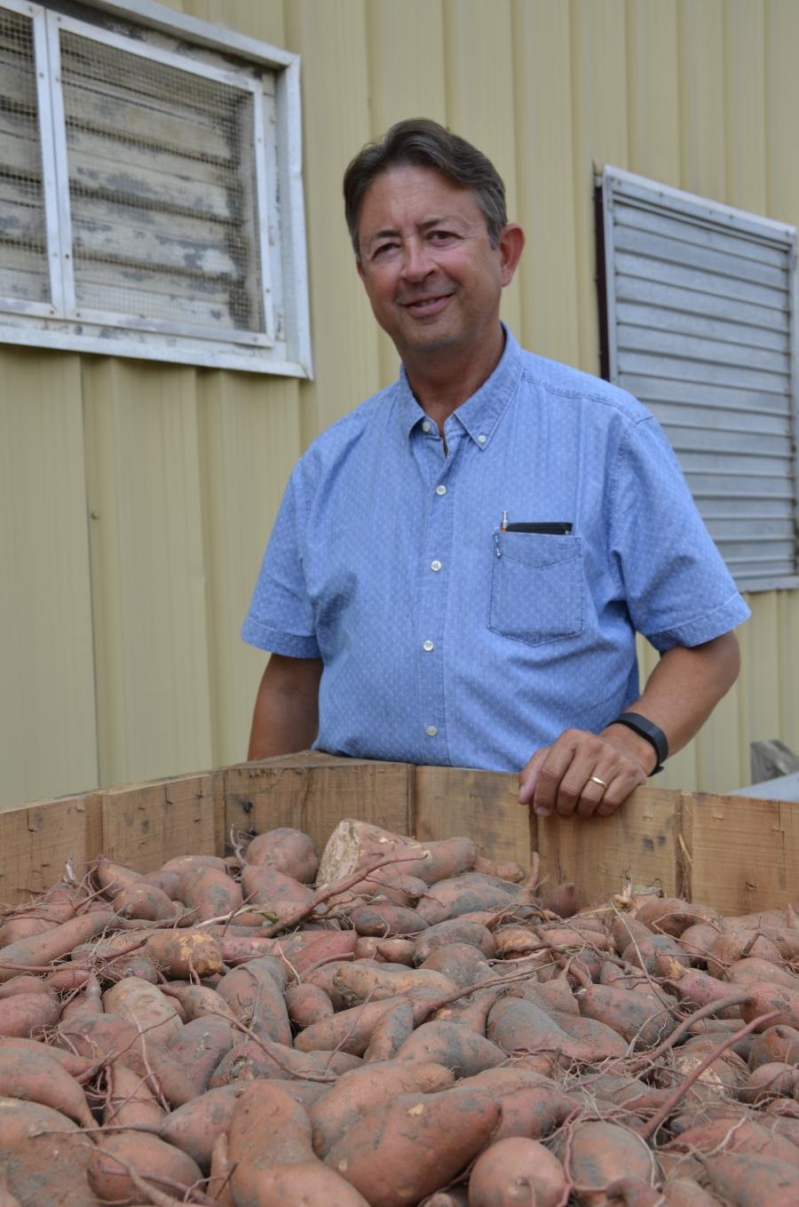 Johnny Barnes runs the largest sweet potato farm in the United States.