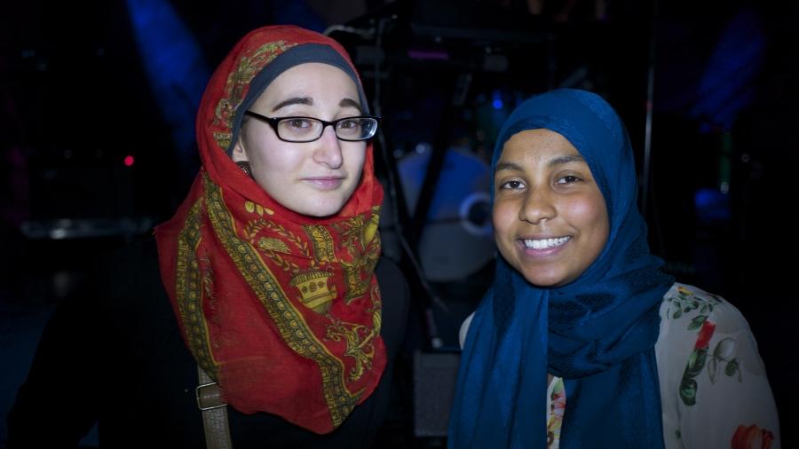 Yuna fans Sarah (left) Sartou (right) attend the singer's Boston show.