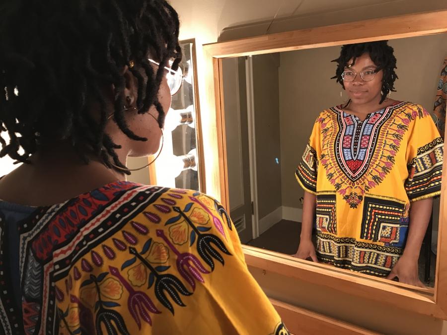 Bokanté’s lead singer Malika Tirolien stands backstage before her recent Vancouver show. She’s originally from the French-Caribbean island of Guadeloupe and now lives Montreal. 