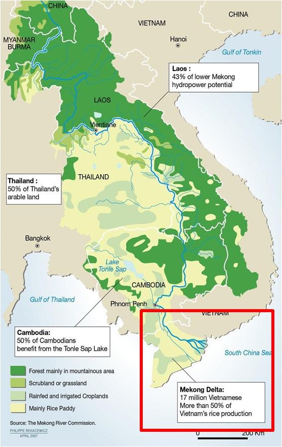 Mekong Delta map