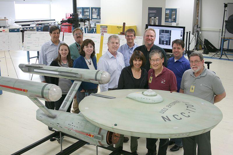 Members of the Enterprise artifact advising team, pictured here, include an Academy Award winning visual effects artist