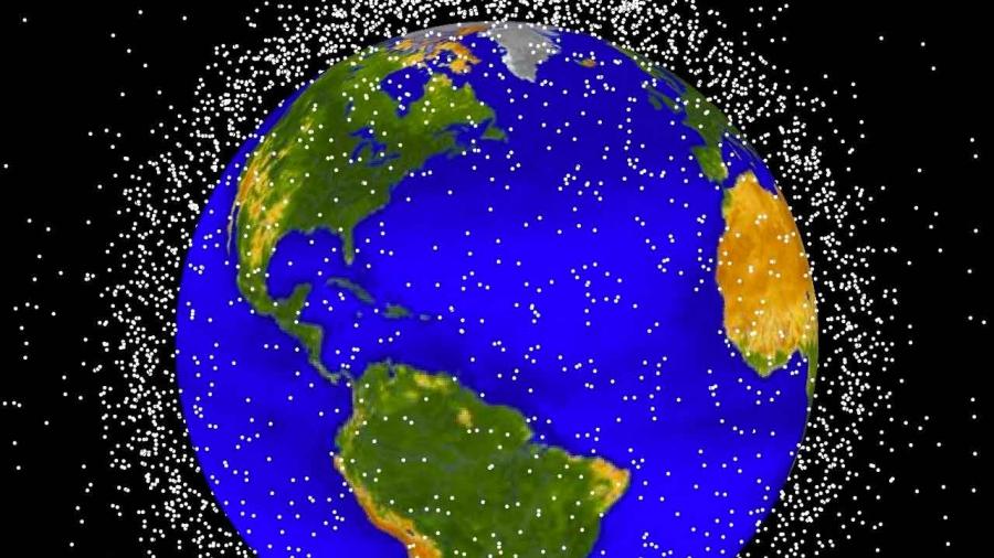 Here are computer generated images of objects in Earth orbit that are currently being tracked. Approximately 95 percent of the objects in this illustration are orbital debris, i.e., not functional satellites.