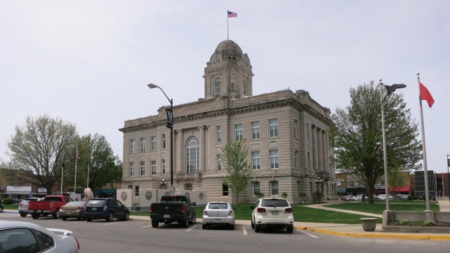 The county courthouse on Newton’s downtown square. 
