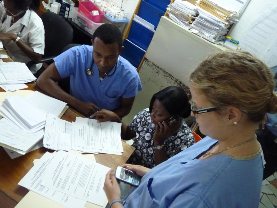 Doctors at Zanmi Lasante's clinic.