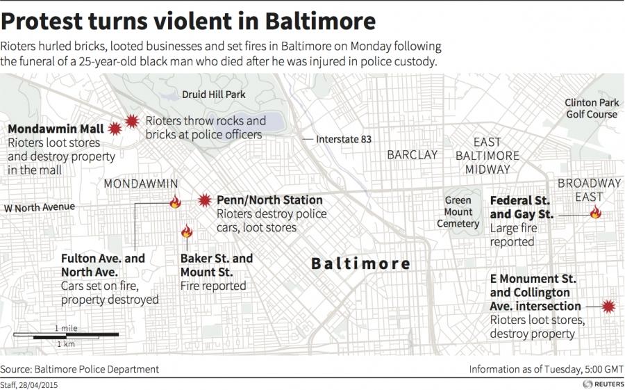 Baltimore riots graphic