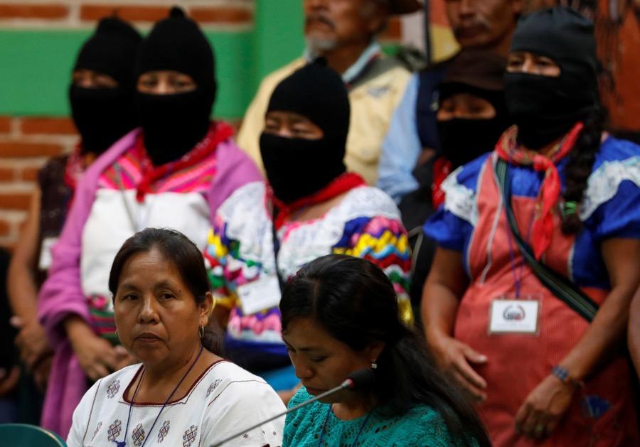María de Jesús Patricio, left, the new candidate representing the Zapatista National Liberation Army in Mexico