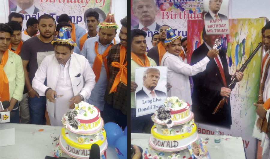 Gupta and Trump cake
