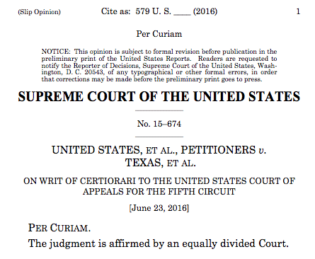 Supreme Court DACA DAPA decision