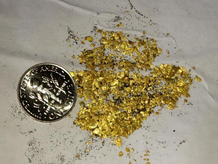 Some of the gold Steve Boggan found.