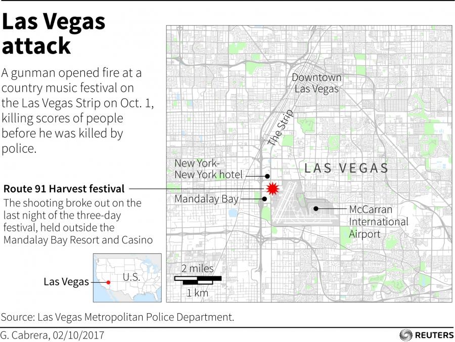 The Oct. 1 Las Vegas shooting mapped out.