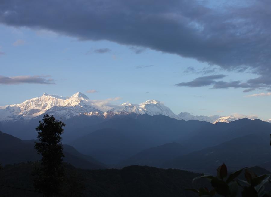 View from Aamaa's house in Kaskikot, Nepal