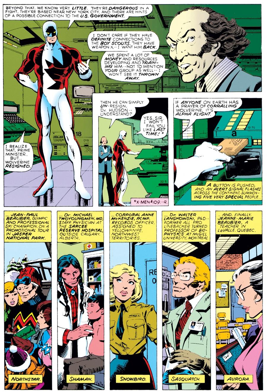 Pierre Trudeau's Marvel Comics debut in Uncanny X-Men #120