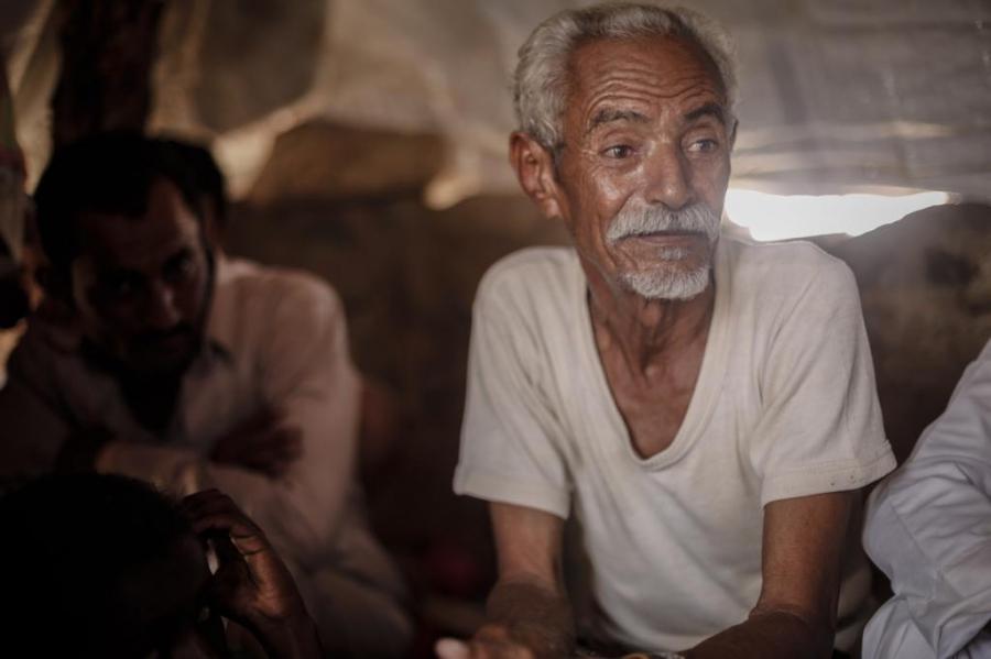 Ali Abdullah, 60, and his family have been displaced multiple times due to the Saudi-led airstrikes. He has lived through airstrikes, artillery fire and cluster bombs. His son was not so lucky.