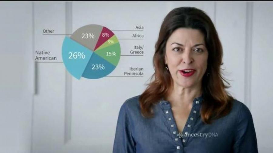 Kim Trujillo in an Ancestry.com ad for DNA testing.