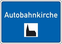 Autobahnkirche Schild