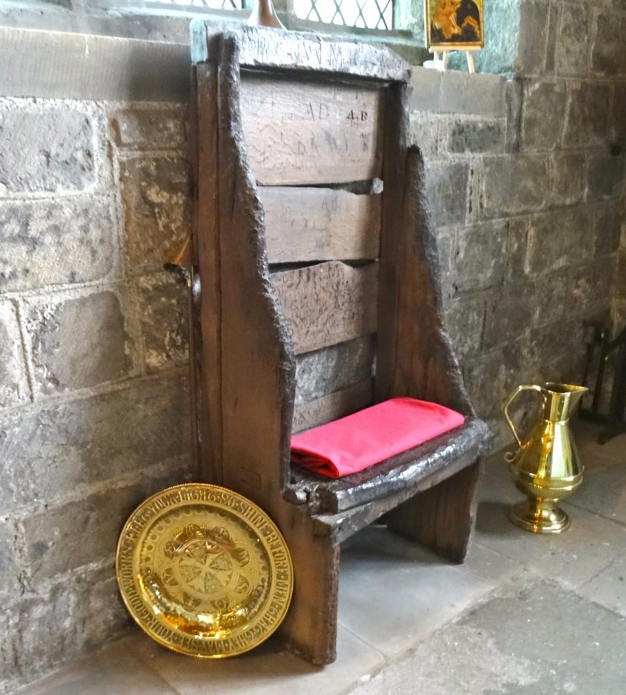 Bede's Chair, St Paul's Church, Jarrow.