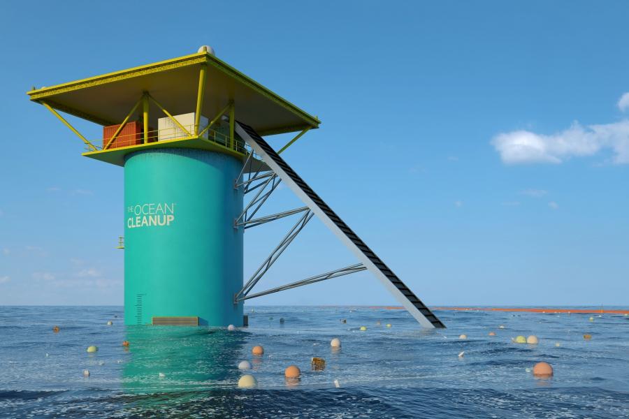 what the Ocean Cleanup might look like