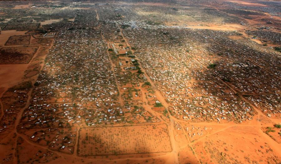 An aerial view of the Dagahaley camp in Dadaab, April 3, 2011. 