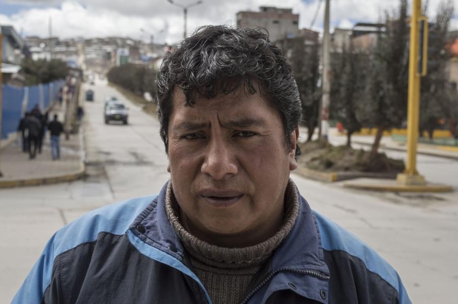 Most of Simeón Martín's family has moved from Cerro de Pasco. But he and his daughter have stayed — he works in construction and his 25-year-old daughter is married to a miner that works at Colquijirca, which is about 8 miles south of Cerro.