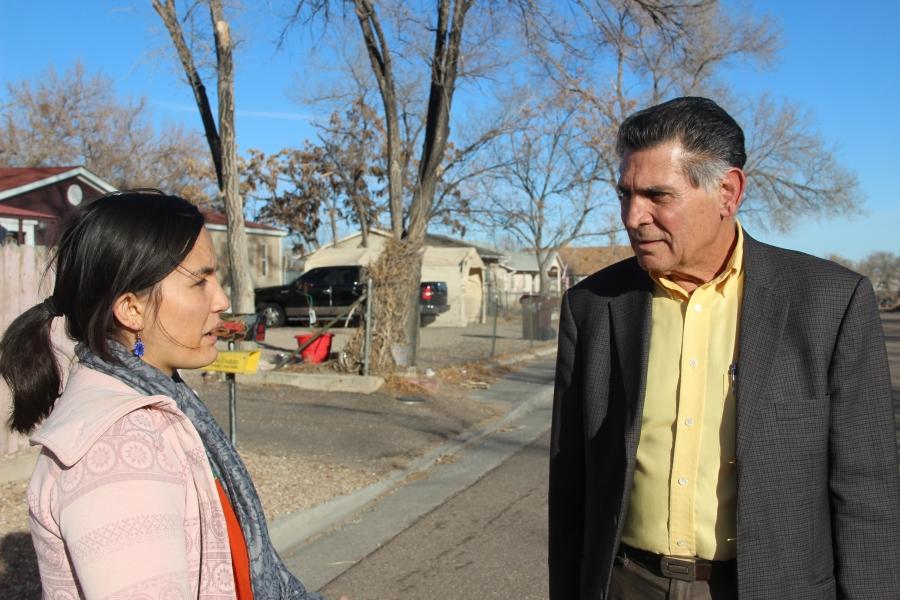 Meral Cooper with the Sierra Club and Pueblo City Councilmember Larry Atencio. Grassroots activists, local politicians and the Sierra Club have joined forces to fight what Atencio calls “exorbitant” electricity rates.  