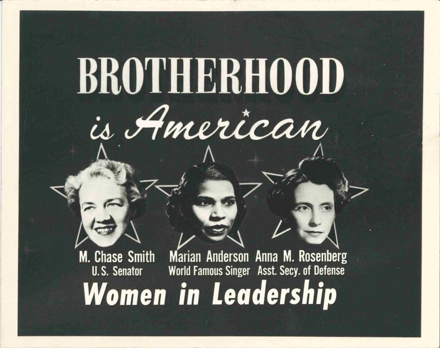 This poster was part of a TV promotional campaign for National Brotherhood Week in 1951.