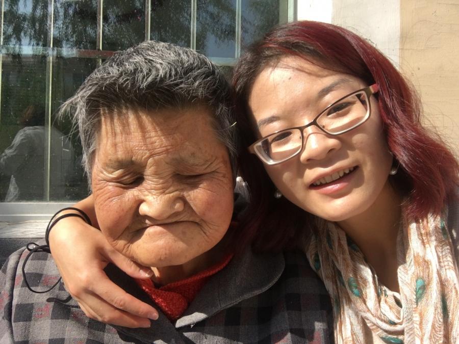 Abigail Anderson visits her surrogate grandmother from the Xining Children's Home