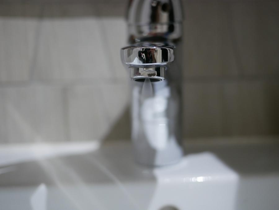 A low flow faucet, which is one of several water-saving measures in place at Cape Town’s Christiaan Barnard Hospital. 