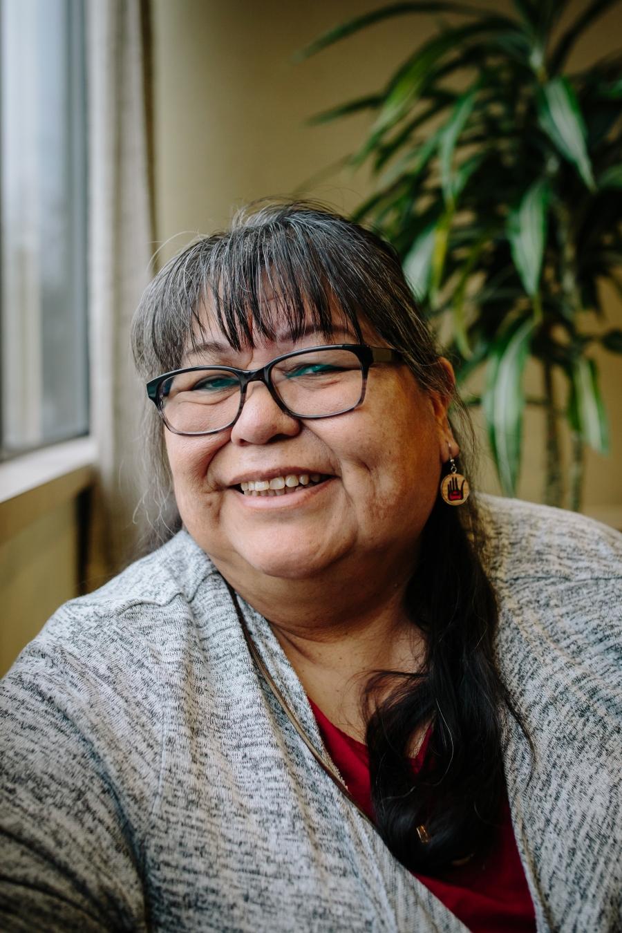 A close-up of Indigenous Elder Doris Paul.