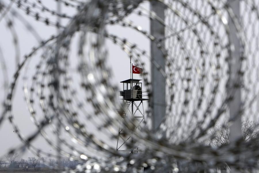 Greece erected a fence along its border with Turkey in 2012.