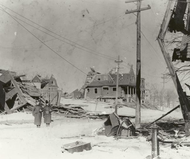 Schools, churches, factories and private homes were swept away by the force of the Halifax explosion, 1917. 