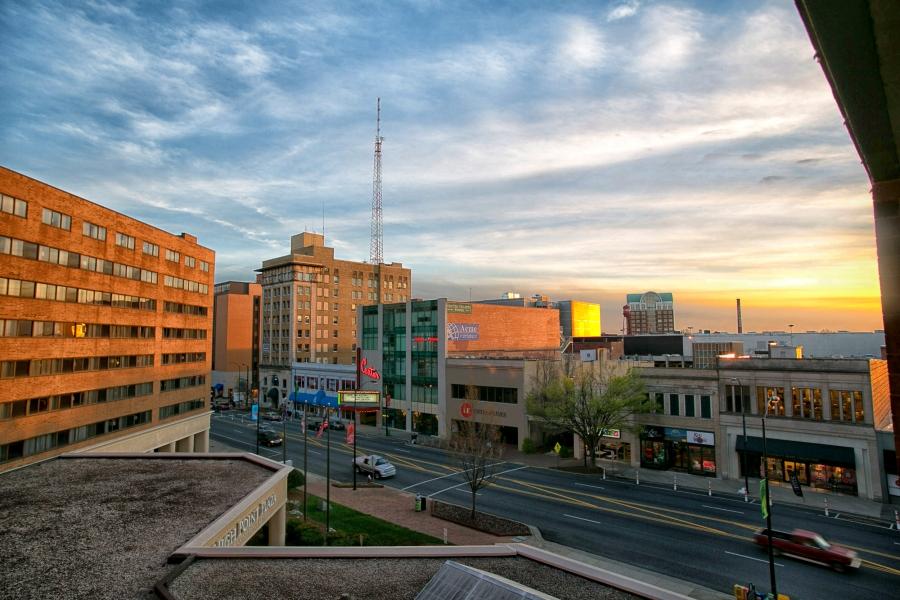 Downtown High Point. The city of 110,000 attracts nearly 80,000 visitors at its  furniture show, held twice a year.