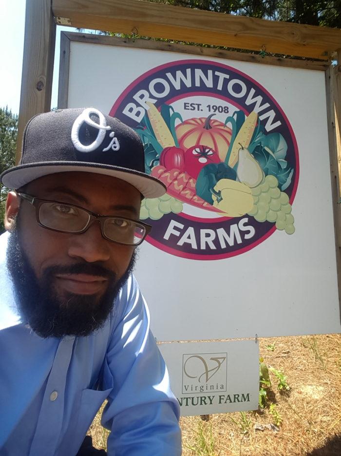 Heber Brown during a tour of Browntown Farms.