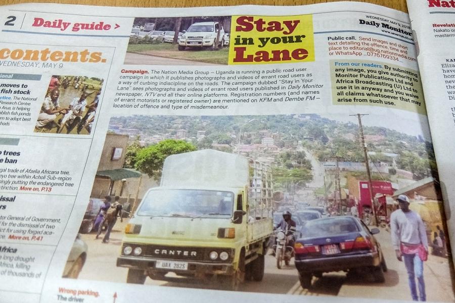 In addition to publishing photos of bad drivers, the Nation Media Group will post traffic rule reminders through a driver education campaign.