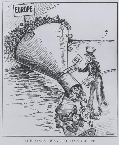 Cartoon of many people going through a funnel that says 3% with Uncle Sam at the end
