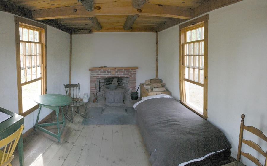 Inside of the Henry David Thoreau's cabin
