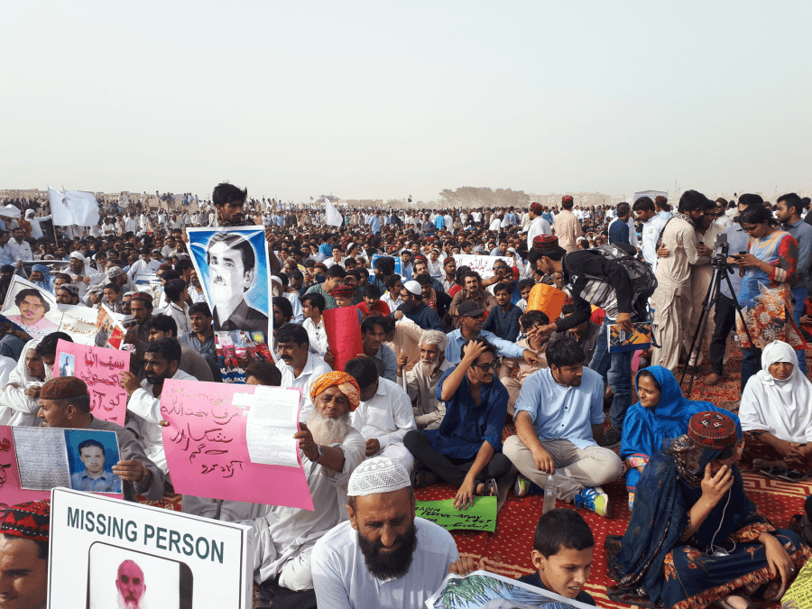 a protest in Karachi, pakistan