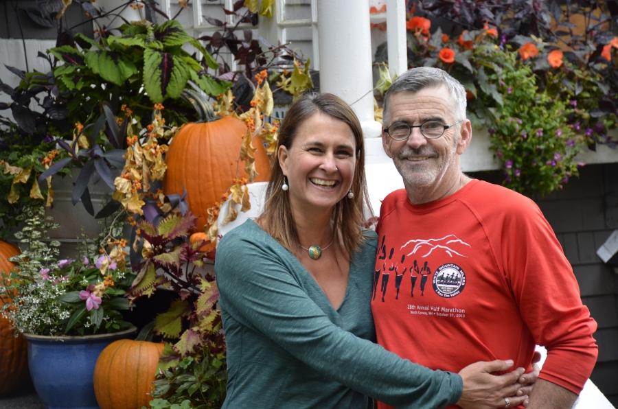 Jen Kovach and Kevin Flynn, co-owners of the 17-room Snowvillage Inn, located in Eaton, New Hampshire. The main lodge was a New England country house built in 1902.  