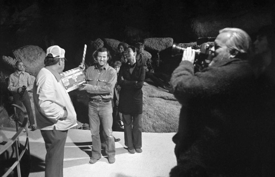 Orson Welles filming “The Other Side of the Wind.”