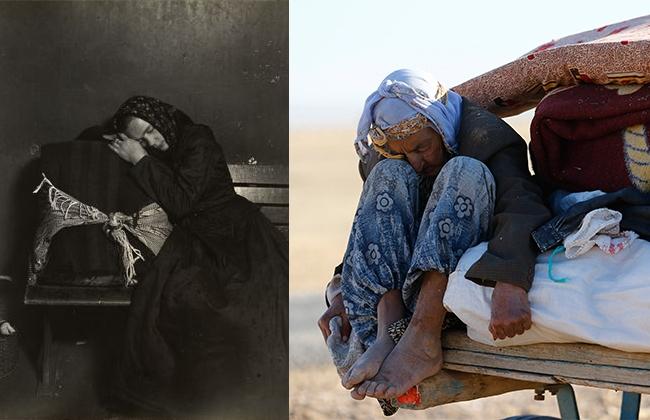 Syrian refugees and Ellis Island immigrant matching photos 04