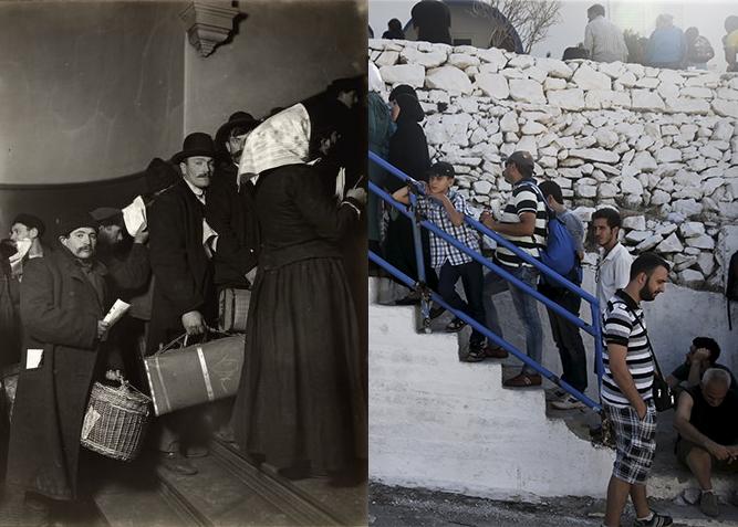 Syrian refugees and Ellis Island immigrant matching photos 07
