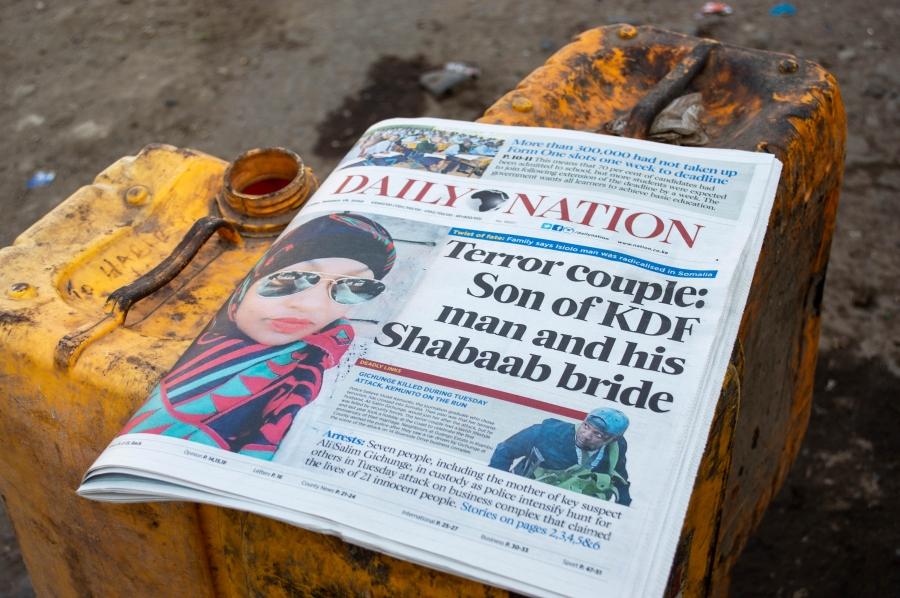 Newspaper headlines in Kenyan newspaper talk about al-Shabab