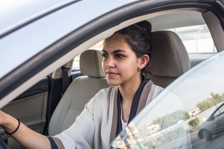 Esraa Samman is a sales woman in Jeddah, Saudi Arabia. She says the lifting of the driving ban allowed her to work in this position.