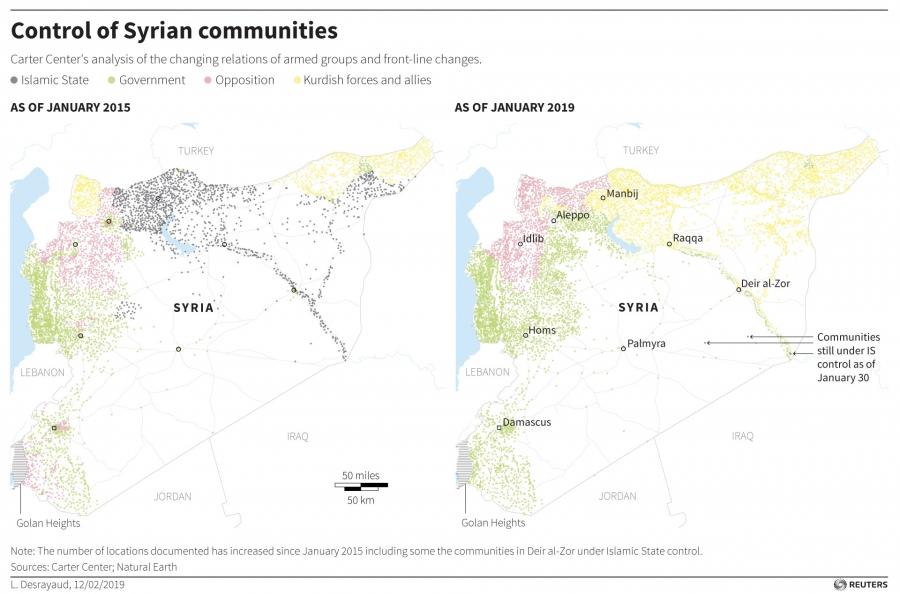 Syria control map 