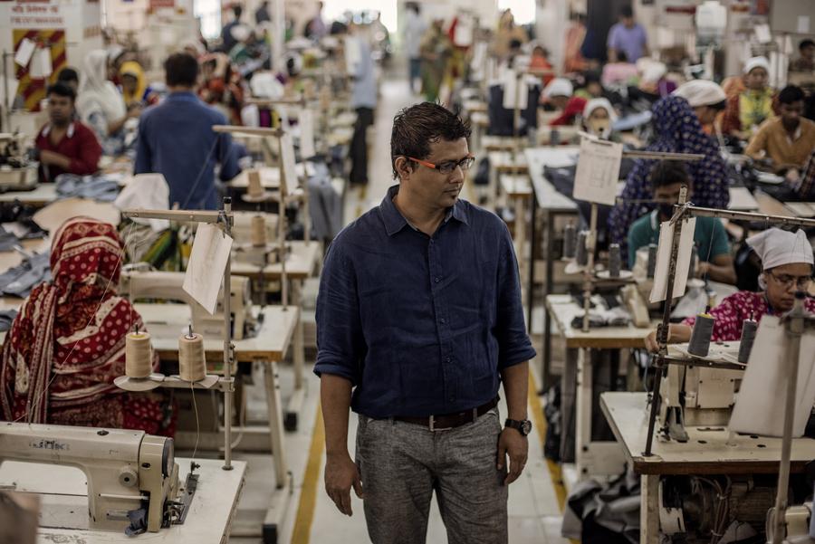 Manager Adrian Rodriguez oversees a factory of 800 garment workers.