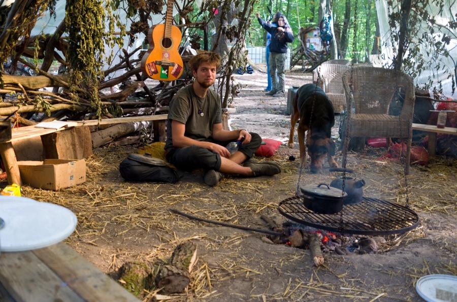 The climate camp in Germany's Hambach Forest,